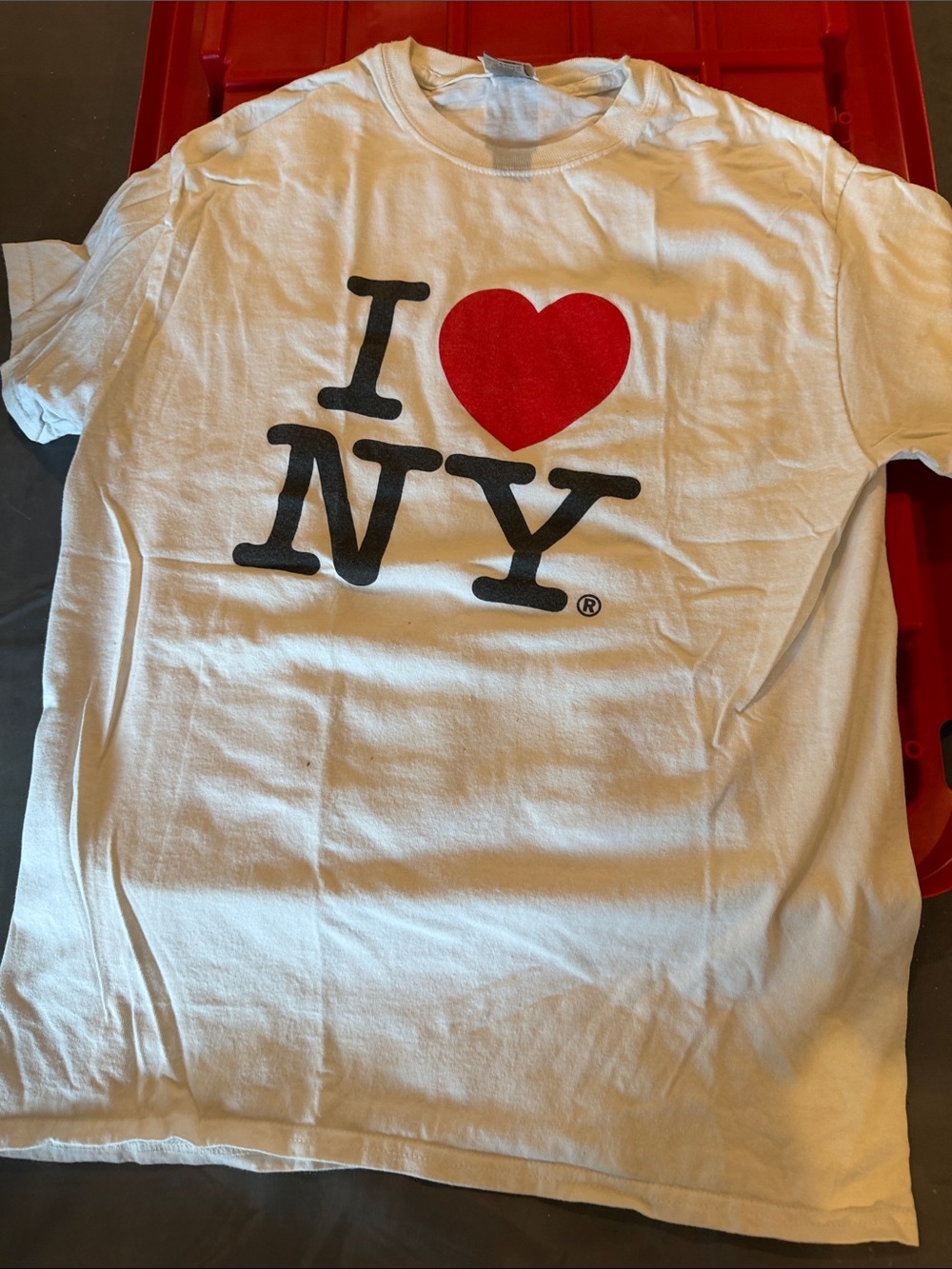 Gildan White Kids T-Shirt with Red Heart I NY Graphic